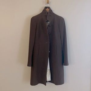 J Crew knee length thinsulate lined brown coat EUC